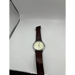 Skagen Denmark Jorn Medium Men's White Dial Brown Leather Watch